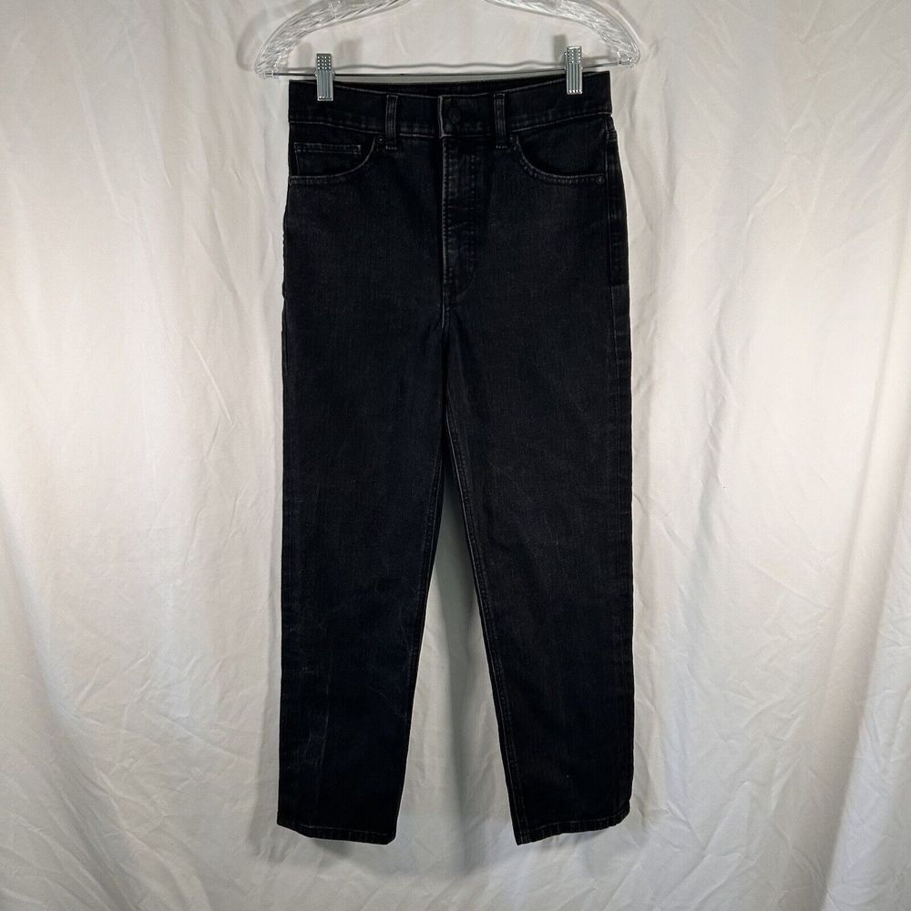 Express Jeans Women's 4 Black Mom Jean Super High Rise Cotton Blend Pockets